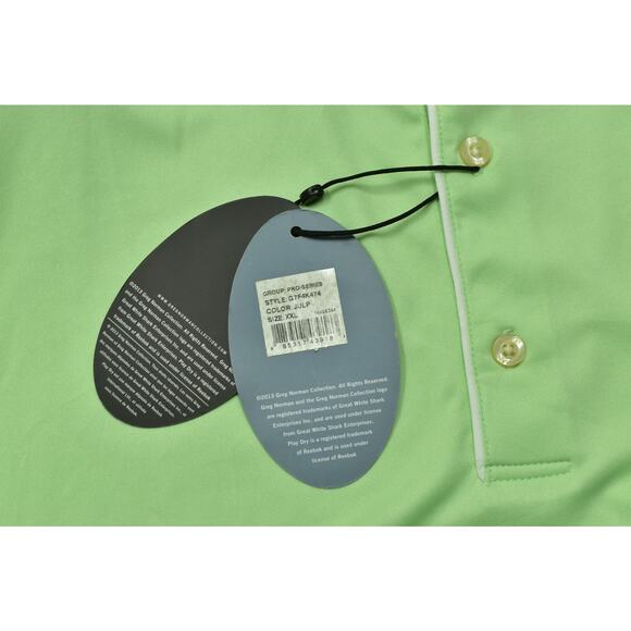NEW Greg Norman Play Dry Men's Polo Shirt Big & Tall Size XXL Green Polyester - Picture 6 of 8